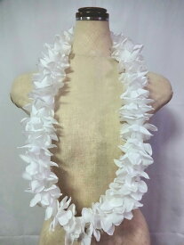 フラダンス衣裳 フラダンス レイ プルメリア プナ ショートレイ （112cm）型番 10100410 ホワイト white