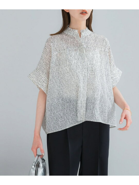 楽天市場】『WEB/一部店舗限定』ウォッシャブルドットフリルネック 