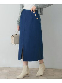 【SALE／60%OFF】ボタンデザインタイトスリットスカート URBAN RESEARCH ROSSO アーバンリサーチロッソ スカート その他のスカート ベージュ ブルー【RBA_E】【送料無料】[Rakuten Fashion]