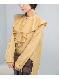 【SALE／50%OFF】フリルカラーシャツブラウス URBAN RESEARCH ROSSO アーバンリサーチロッソ トップス シャツ・ブラウス イエロー ブラック ホワイト【RBA_E】【送料無料】[Rakuten Fashion]
