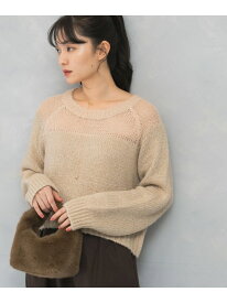 【SALE／50%OFF】『WEB限定』ドッキングラメニット URBAN RESEARCH ROSSO アーバンリサーチロッソ トップス ニット ベージュ ネイビー ピンク【RBA_E】【送料無料】[Rakuten Fashion]