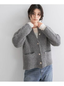 『WEB/一部店舗限定』ウール混ブークレニットジャケット URBAN RESEARCH ROSSO アーバンリサーチロッソ ジャケット・アウター ノーカラージャケット グレー ブルー ベージュ【先行予約】*【送料無料】[Rakuten Fashion]