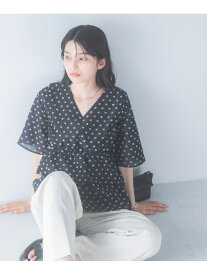 【SALE／60%OFF】『WEB限定』ジャガードペプラムブラウス URBAN RESEARCH ROSSO アーバンリサーチロッソ トップス シャツ・ブラウス ブラック ベージュ【RBA_E】【送料無料】[Rakuten Fashion]