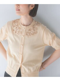 【SALE／40%OFF】MARILYN MOON EMBROIDERY KNIT CARDIGAN URBAN RESEARCH ROSSO アーバンリサーチロッソ トップス カーディガン ネイビー ホワイト【RBA_E】【送料無料】[Rakuten Fashion]
