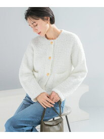 【SALE／50%OFF】ニットツイードショートカーディガン URBAN RESEARCH ROSSO アーバンリサーチロッソ トップス カーディガン イエロー ブルー ホワイト【RBA_E】【送料無料】[Rakuten Fashion]