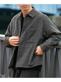 【SALE／50%OFF】ウールライクCPOシャツブルゾン URBAN RESEARCH ROSSO アーバンリサーチロッソ ジャケット・アウター ブルゾン・ジャンパー ブラウン ブラック グレー【RBA_E】【送料無料】[Rakuten Fashion]