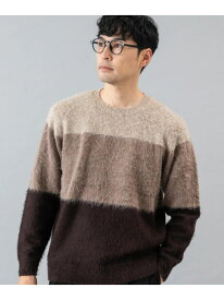 【SALE／50%OFF】グラデーションシャギーニット URBAN RESEARCH ROSSO アーバンリサーチロッソ トップス ニット グレー ブラウン ホワイト【RBA_E】【送料無料】[Rakuten Fashion]
