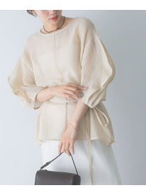 【SALE／40%OFF】CHIGNON シアーチェックボリュームスリーブプルオーバー URBAN RESEARCH ROSSO アーバンリサーチロッソ トップス シャツ・ブラウス ブルー ブラック ホワイト【RBA_E】【送料無料】[Rakuten Fashion]