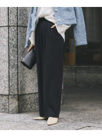 【SALE／50%OFF】ストレッチツイルタックストレートパンツ URBAN RESEARCH ROSSO アーバンリサーチロッソ パンツ その他のパンツ ブラック ベージュ【RBA_E】【送料無料】[Rakuten Fashion]