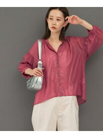 【SALE／50%OFF】チンツシアーギャザーブラウス URBAN RESEARCH ROSSO アーバンリサーチロッソ トップス シャツ・ブラウス ピンク ホワイト ブラック【RBA_E】【送料無料】[Rakuten Fashion]