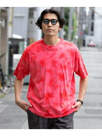 【SALE／50%OFF】タイダイ染めTシャツ URBAN RESEARCH ROSSO アーバンリサーチロッソ トップス カットソー・Tシャツ ピンク ブラック【RBA_E】[Rakuten Fashion]