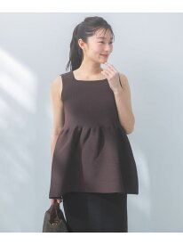 【SALE／60%OFF】ウォッシャブルペプラムニットトップス URBAN RESEARCH ROSSO アーバンリサーチロッソ トップス ニット ブラウン ブラック ピンク【RBA_E】【送料無料】[Rakuten Fashion]