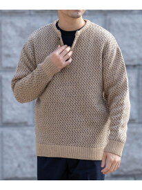 【SALE／40%OFF】『XLサイズあり』バーズアイ柄ヘンリーネックニット URBAN RESEARCH ROSSO アーバンリサーチロッソ トップス ニット ブラック ネイビー グレー ホワイト【RBA_E】【送料無料】[Rakuten Fashion]