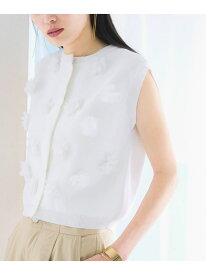 【SALE／55%OFF】『一部WEB限定カラー』フラワーモチーフニットベスト URBAN RESEARCH ROSSO アーバンリサーチロッソ トップス ニット ブラック ホワイト【RBA_E】【送料無料】[Rakuten Fashion]