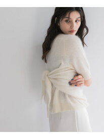 ストール付ハーフスリーブファーニット URBAN RESEARCH ROSSO アーバンリサーチロッソ トップス ニット ベージュ ホワイト【送料無料】[Rakuten Fashion]