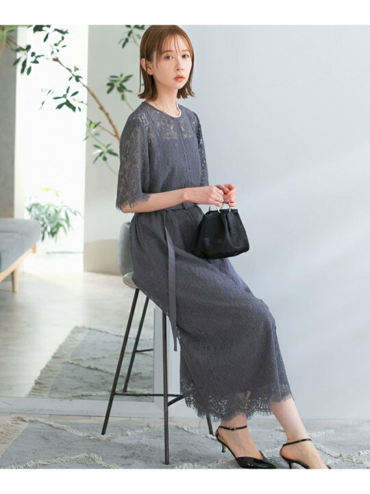 楽天市場】【SALE／60%OFF】配色レースストレートドレス URBAN  