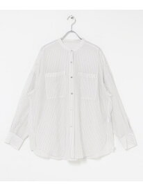 【SALE／50%OFF】CHIGNON シアーストライプオーバーシャツ URBAN RESEARCH ROSSO アーバンリサーチロッソ トップス シャツ・ブラウス ホワイト グリーン【RBA_E】【送料無料】[Rakuten Fashion]