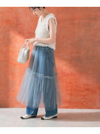 【SALE／50%OFF】チュールスカート URBAN RESEARCH ROSSO アーバンリサーチロッソ スカート その他のスカート ベージュ ブラック【RBA_E】【送料無料】[Rakuten Fashion]
