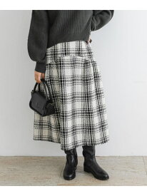【SALE／50%OFF】F by ROSSO ツイードチェックスカート URBAN RESEARCH ROSSO アーバンリサーチロッソ スカート その他のスカート ホワイト ブラック【RBA_E】【送料無料】[Rakuten Fashion]