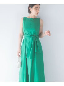 【SALE／50%OFF】リネン混リボンドレス URBAN RESEARCH ROSSO アーバンリサーチロッソ ワンピース・ドレス ワンピース ブラック ホワイト ブルー グリーン【RBA_E】【送料無料】[Rakuten Fashion]