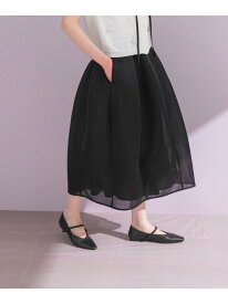 【SALE／60%OFF】フラワーベルト付シアーダンボールスカート URBAN RESEARCH ROSSO アーバンリサーチロッソ スカート その他のスカート ブラック【RBA_E】【送料無料】[Rakuten Fashion]