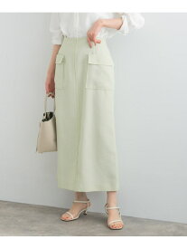 【SALE／50%OFF】リネンライクポケットストレートスカート URBAN RESEARCH ROSSO アーバンリサーチロッソ スカート その他のスカート グリーン ベージュ ブラック【RBA_E】【送料無料】[Rakuten Fashion]