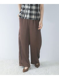 【SALE／40%OFF】サテンイージーストレートパンツ URBAN RESEARCH ROSSO アーバンリサーチロッソ パンツ その他のパンツ ブラック ブラウン【RBA_E】【送料無料】[Rakuten Fashion]