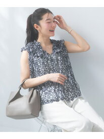 【SALE／60%OFF】フラワープリントフリルブラウス URBAN RESEARCH ROSSO アーバンリサーチロッソ トップス シャツ・ブラウス グレー イエロー ネイビー【RBA_E】【送料無料】[Rakuten Fashion]