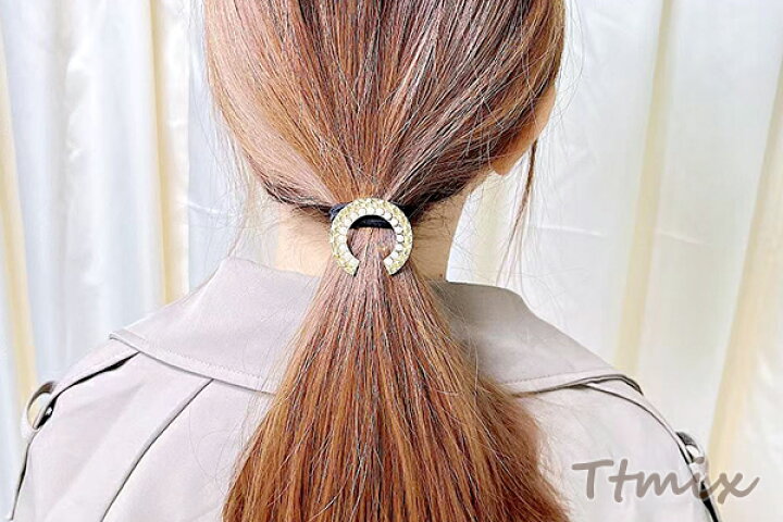 楽天市場】ヘアゴム ポニーフック C型 パール付き : ROSSO小倉 楽天市場店