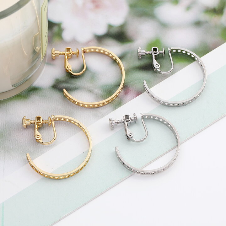 楽天市場】デザインイヤリング Cフープ 3×27mm（2ヶ） : ROSSO小倉  