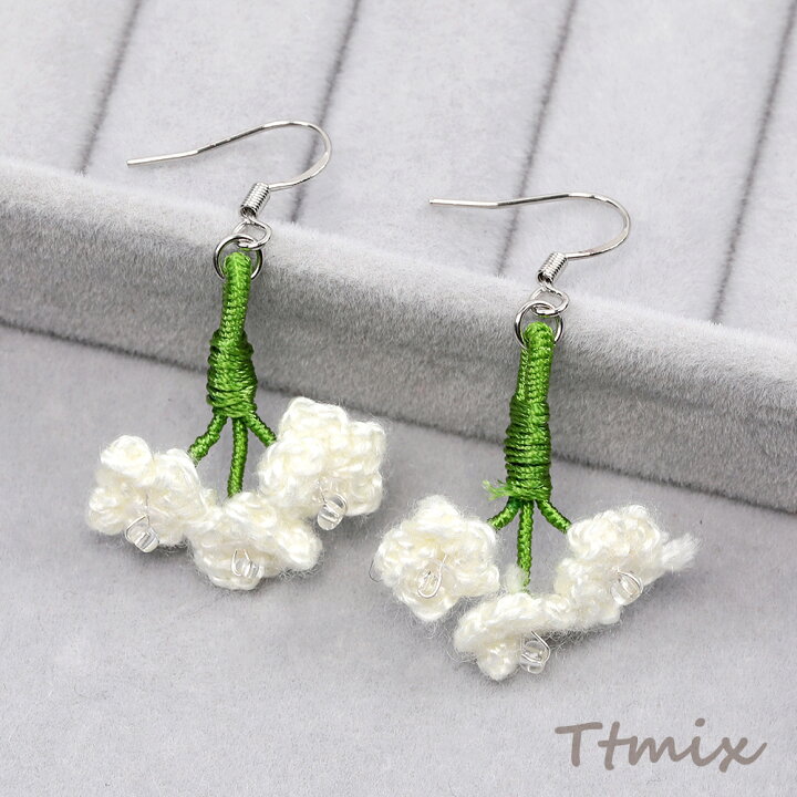 楽天市場】デザインフックピアス フラワータッセル 20×25mm（1ペア 