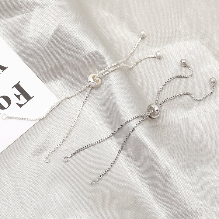 楽天市場】ブレスレットスライダーチェーン ジルコニア付き サイズ調節  