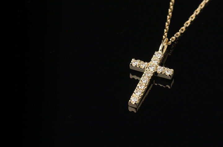 楽天市場】18金 ゴールド 18k K18 ネックレス メンズ 十字架 クロス 