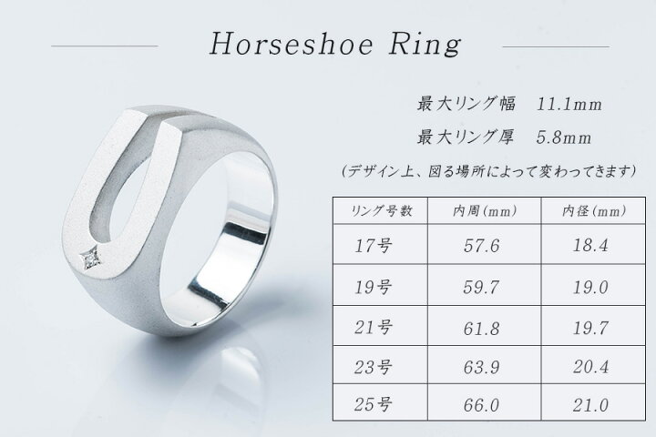 楽天市場】シルバー リング 指輪 メンズ シルバー925 馬蹄 ホース 