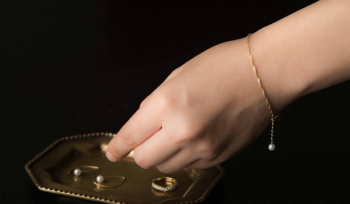 楽天市場】ブレスレット k18 18金 パール 真珠 淡水パール ゴールド  