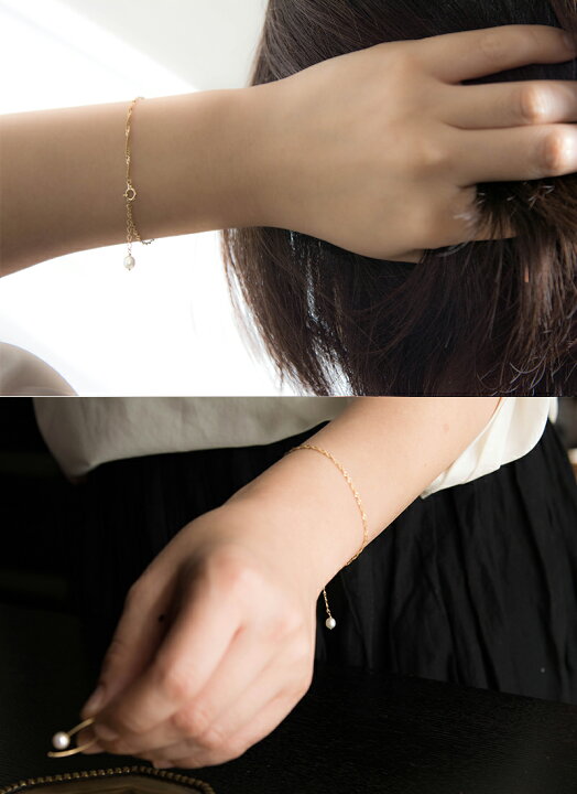 楽天市場】ブレスレット k18 18金 パール 真珠 淡水パール ゴールド  