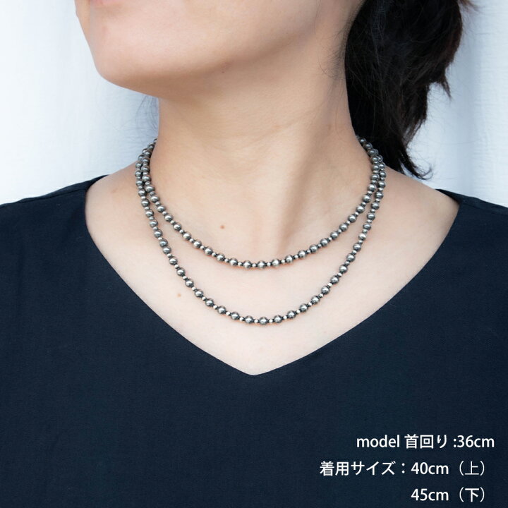 楽天市場】ナバホパール ナバホ パール ネックレス 5mm 40cm 45cm 50cm  