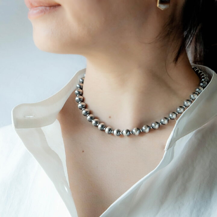 楽天市場】ナバホパール ナバホ パール ネックレス 8mm / 40cm 45cm  