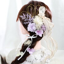 楽天市場】紫 花 ヘッドドレスの通販 