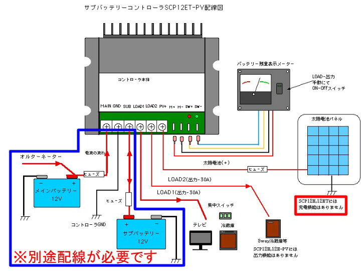 楽天市場】サブバッテリーコントローラSCP12E : ロータスパーツ 