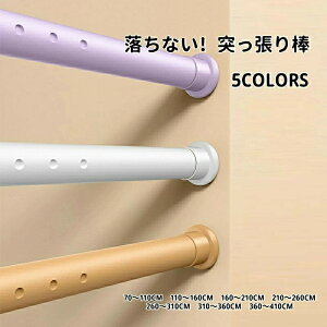 【送料無料】突っ張り棒 強力 70cm〜410cm7サイズ選べる つっぱり棒 伸縮棒 カーテンロッド 仕切り 強負荷 ドリル不要 物干し竿 洗濯物干し 布団干し 室内 屋外 調節簡単 耐荷重30kg〜 直径32mm