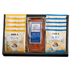 パウンドケーキ アルポルト監修 プレーンパウンドケーキ & アソートセット インスタントコーヒー 詰め合わせ 珈琲 ギフトコーヒー 内祝 お返し 出産内祝 ギフ プレゼント 贈答 挨拶 結婚 快気 出産祝 各種ギフト対応 【ハロウィン】【お菓子】 のし包装無料 ドトール