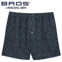 新作 25%OFFSALE【BROS ブロス】ワコールメンズ ニットトランクス（前開き）ボタニカル柄 なめらかな肌ざわりで、やわらかなはき心地。植物由来のレーヨン(木材パルプ)混素材を使用 ニット素材【帰省 土産】【お中元 お盆】【BROS_フィットトランクス】GT7111