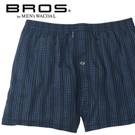 25%OFFSALE【BROS ブロス】ワコールメンズ ニットトランクス（前開き）なめらか肌ざわり チェック柄【目的ボディメイク】【BROS_フィットトランクス】【入学 お返し】【母の日 父の日】