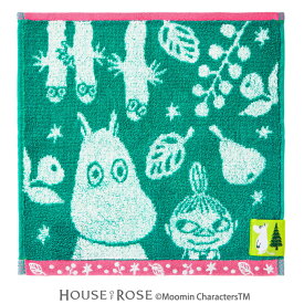【クリスマスコフレ】期間・数量限定発売 HOUSE OF ROSE（ハウス オブ ローゼ）ムーミン　チーフタオル PF 約25cm×25cm 綿100% タオルハンカチ ミニタオル ハンドタオル 【クリスマス】【歳暮 年賀】