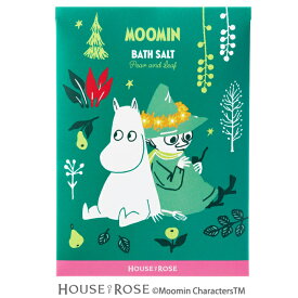 期間・数量限定発売 HOUSE OF ROSE（ハウス オブ ローゼ）ムーミン バスソルト PF〈浴用化粧料〉30g（1回分）甘くとろける洋ナシと清らかなグリーンリーフを掛け合わせた 幸せに包まれるようなやさしい香り プレゼント 湯色ほんのり白濁【クリスマス】【歳暮 年賀】入浴剤