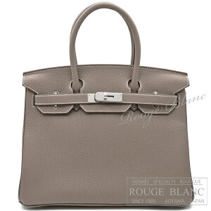 �y�G�����X/�o�[�L��30/�o�[�L��/�G�g�D�[�v/HERMES/�V�i/�O���[�z�G�����X�@�o�[�L��30�@�G�g�D�[�v�@�g�S�@�V���o�[���� �y�V�i�zHERMES Birkin30 Etoupe Togo Silver Buckle�yNEW�z