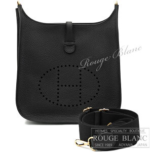 【エルメス/エヴリン/エブリン/HERMES/新品/バッグ】エルメス エヴリン3 PM/29 ブラック 黒 トリヨンクレマンス ゴールド金具 【新品】Hermes Evelyne3 PM/29 Black Taurillon Clemence Gold Buckle 【NEW