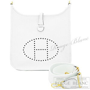 【エルメス/エヴリン/エブリン/HERMES/新品/バッグ】エルメス エヴリン3 PM/29 ニューホワイト トリヨンクレマンス ゴールド金具【新品】 Hermes Evelyne3 PM/29 New White Taurillon Clemence Gold Buckle
