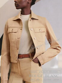 エルメス　2024 A/W　デニムジャケット　ベージュ・アルバートル　＃38　タグ付【新品】HERMES Denim Jacket Beige albatre 【NEW】